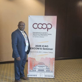 CPA Ivan Asiimwe representing Africa at the International Co-operative Agricultural Organisation (ICAO) 